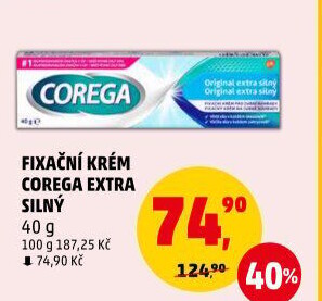 Fixační krém na zubní protézu Corega
