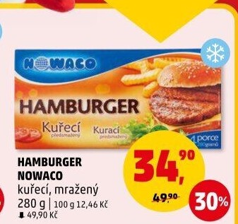 Hamburger kuřecí mražený Nowaco