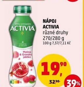 Jogurtový nápoj Activia Danone