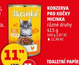 Konzerva pro kočky Micinka