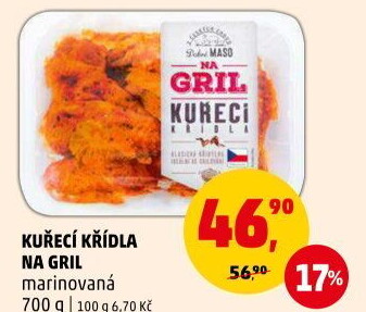 Kuřecí křídla marinovaná Na gril Penny
