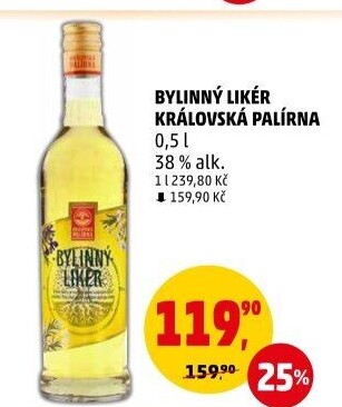 Likér bylinný Královská palírna