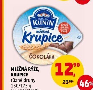 Mléčná krupice Mlékárna Kunín