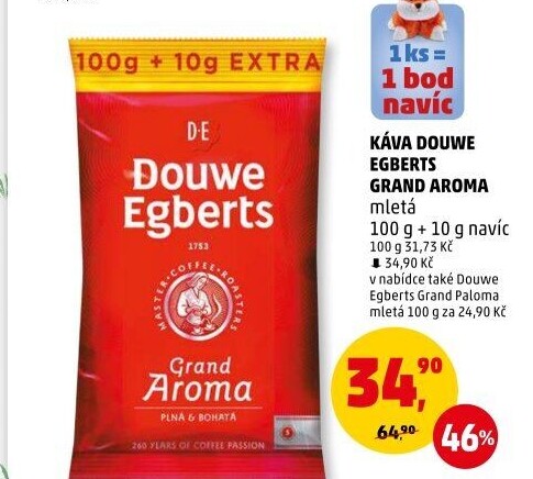 Mletá káva Grand Aroma Douwe Egberts