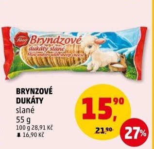 Oplatky brynzové dukáty Tina