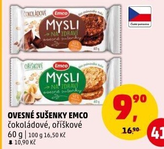 Ovesné sušenky Mysli na zdraví Emco