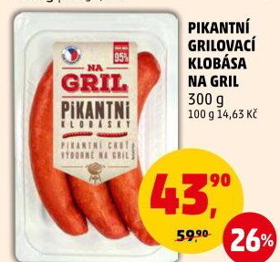 Pikantní klobása Na gril Penny