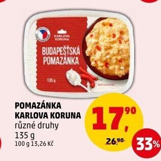 Pomazánky Karlova Koruna