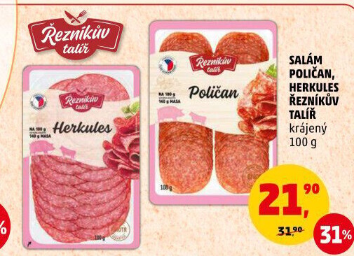Salám Herkules Řezníkův talíř