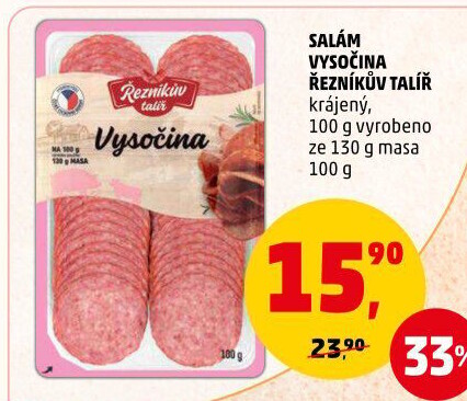 Salám Vysočina Řezníkův talíř