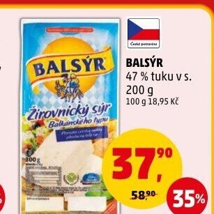 Sýr Balsýr Mlékárna Žirovnice