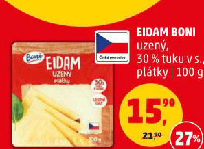Sýr Eidam uzený 30% Boni
