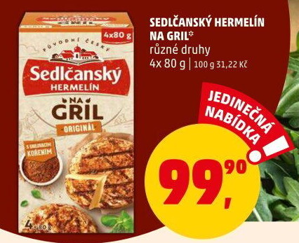 Sýr Hermelín na gril Sedlčanský