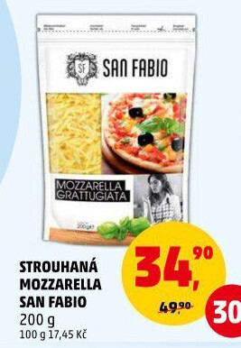 Sýr Mozzarella strouhaná San Fabio
