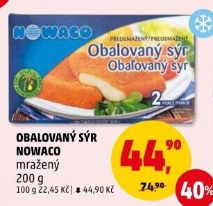 Sýr obalovaný mražený Nowaco