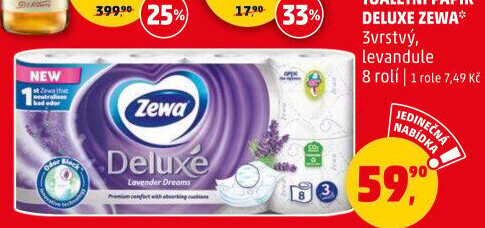 Toaletní papír 3vrstvý Deluxe Zewa