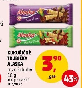 Trubičky bez lepku Alaska