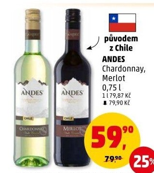 Víno Chardonnay Andes