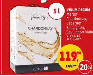 Víno Merlot Vinum Regum - bag in box