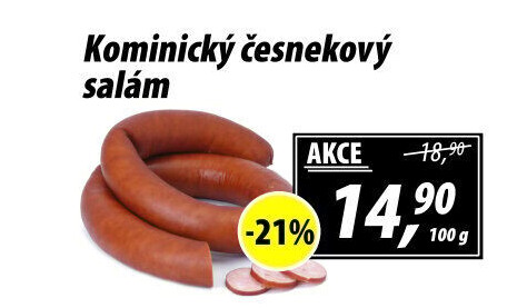 Salám kominický česnekový točený