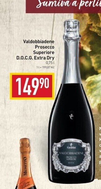 Prosecco extra dry Valdobbiadene DOCG Mionetto