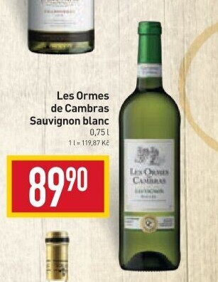 Víno Sauvignon Les Ormes de Cambras