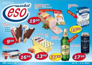 akční leták ESO MARKET 23.8.2023-3.9.2023