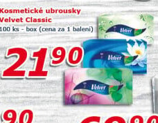 Kapesníčky papírové Velvet - box