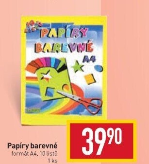 Barevné papíry A4 Wiky