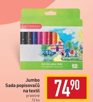 Sada popisovačů na textil Stingray