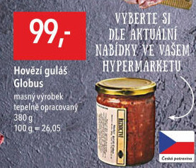 Hovězí guláš ve skle Globus