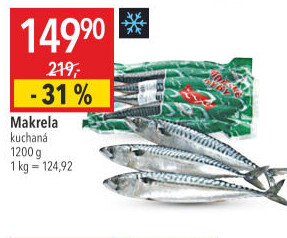 Makrela kuchaná mražená Kimbex