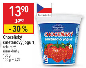 Jogurt smetanový ochucený Choceňský