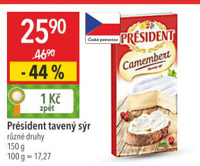 Tavené sýry Président