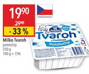 Tvaroh polotučný z Poděbrad Milko