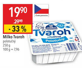 Tvaroh polotučný z Poděbrad Milko