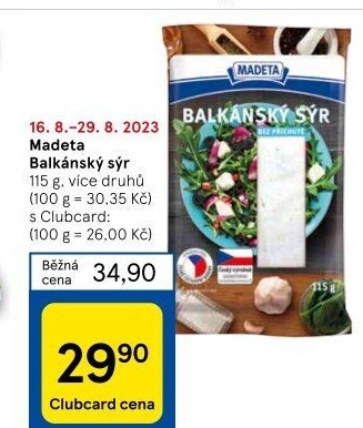 Balkánský sýr Madeta
