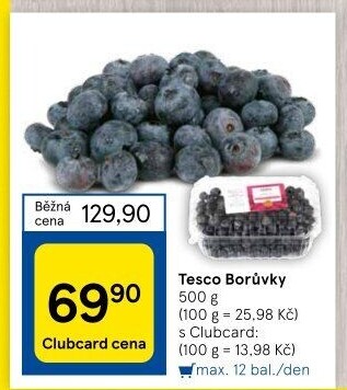 Borůvky Tesco