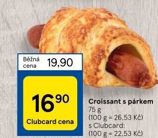 Croissant s párkem
