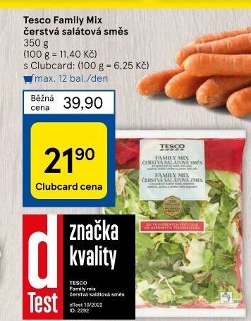 Salát Family mix Tesco