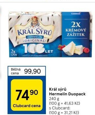 Sýr Hermelín Král sýrů