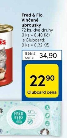 Vlhčené ubrousky Fred&amp
