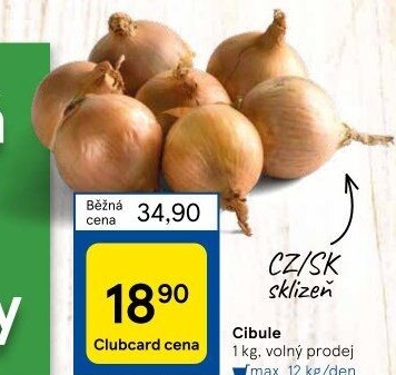 Cibule kuchyňská žlutá