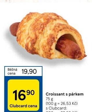Croissant s párkem