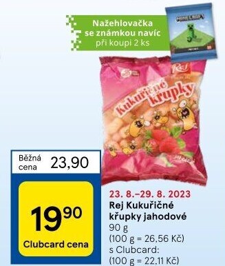 Křupky kukuřičné ochucené bez lepku Rej