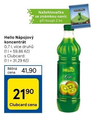 Nápojový koncentrát Hello