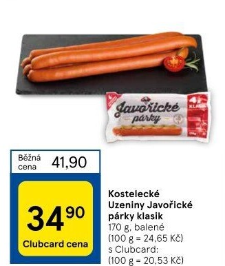 Párky javořické Kostelecké uzeniny