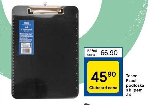 Psací podložka s klipem Tesco