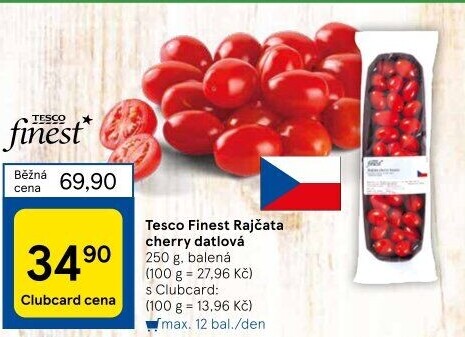 Rajčata cherry Tesco Finest