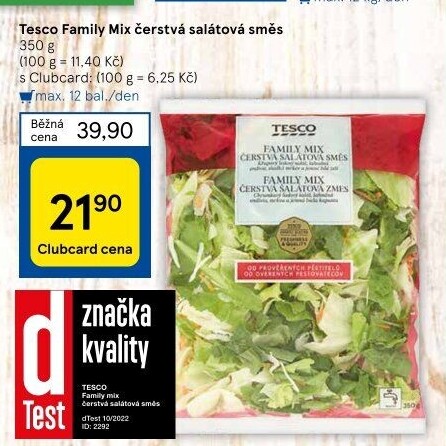 Salát Family mix Tesco